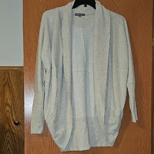 Chic Light Gray Open Front Cardigan